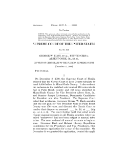 Decision in Bush v. Gore