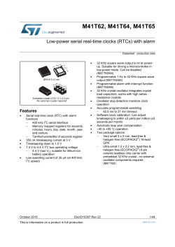 Low-power serial real-time clocks (RTCs) with alarm