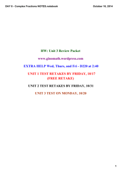 DAY 8 - Complex Fractions NOTES.notebook