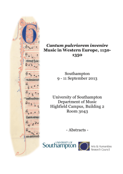 CPI conference - Abstracts - University of Southampton