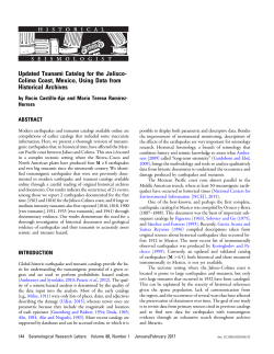 1 - Seismological Research Letters