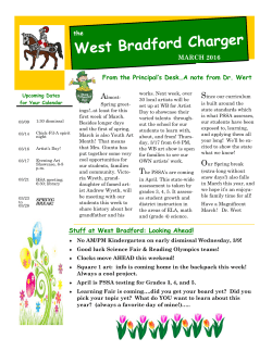 Stuff at West Bradford: Looking Ahead!