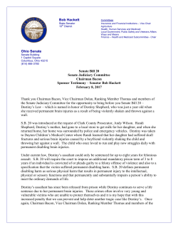Senate Bill 20 Senate Judiciary Committee Chairman Bacon