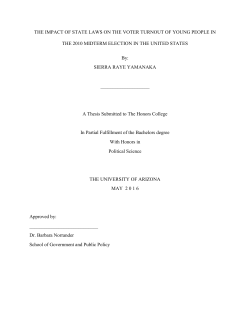 THE IMPACT OF STATE LAWS ON THE VOTER TURNOUT OF