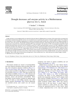 Drought decreases soil enzyme activity in a - CREAF