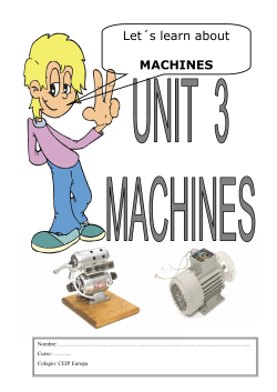UNIT 3 MACHINES CEIP EUROPA