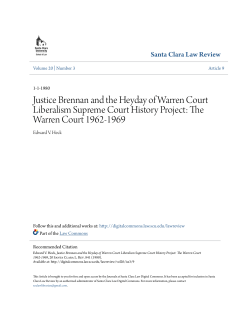 Justice Brennan and the Heyday of Warren Court Liberalism