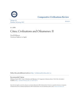 Cities, Civilizations and Oikumenes: II