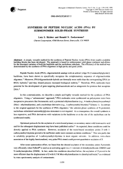 synthesis of peptide nucleic acids (pna) by submonomer solid