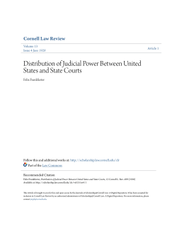 Distribution of Judicial Power Between United States and State Courts