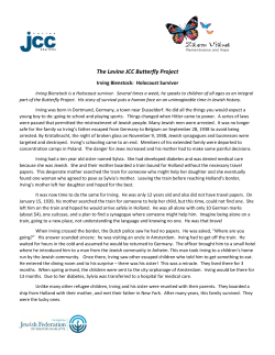 The Levine JCC Butterfly Project