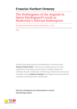 Francisc-Norbert Ormeny The Nothingness of the Anguish