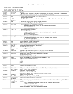 Ancient Civilizations Mid-term Review Unit 1