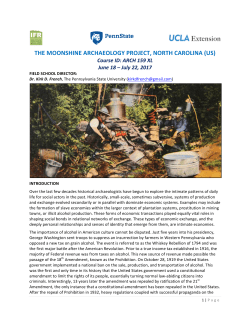 the moonshine archaeology project, north