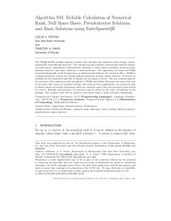 Algorithm 933: Reliable Calculation of Numerical