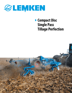 Compact Disc Single Pass Tillage Perfection