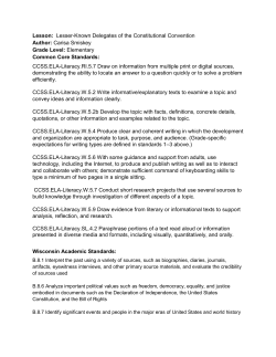 Lesson: Lesser-Known Delegates of the Constitutional Convention