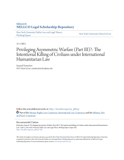 Privileging Asymmetric Warfare (Part III)?