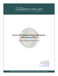 Estate Planning for Young Individuals: Who Needs a Plan?