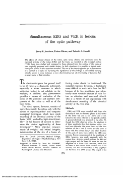Simultaneous ERG and VER in Lesions of the
