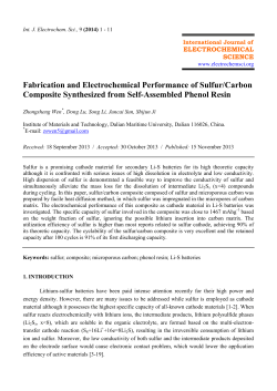 Fabrication and Electrochemical Performance of Sulfur/Carbon