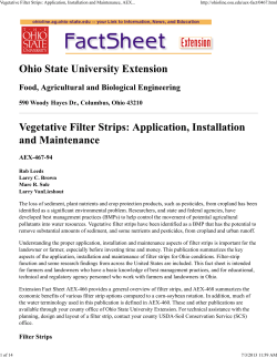 Vegetative Filter Strips - The Ohio State University