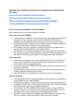 Attendees were divided into 4 groups and considered each of the