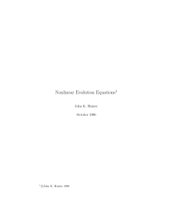 Nonlinear evolution equations