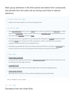 Main group elements in the third period and below form