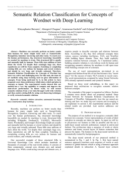 Semantic Relation Classification for Concepts of Wordnet with Deep