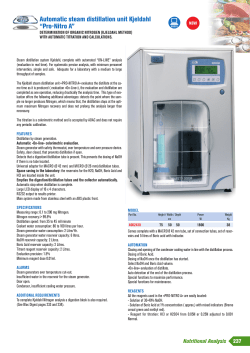 Automatic steam distillation unit Kjeldahl &ldquo;Pro-Nitro A&rdquo;