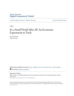 An Economic Experiment in Trade