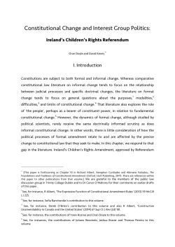 Constitutional Change and Interest Group Politics - TARA