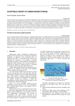ACCEPTABLE CONCEPT OF CARBON DIOXIDE STORAGE