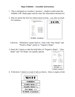 FOLDABLE: Slope, with directions