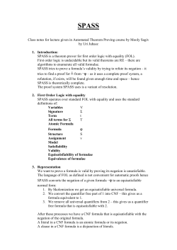 Class notes for lecture given in Automated Theorem Proving course