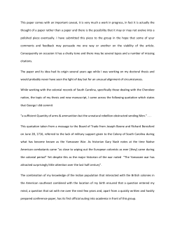 This paper comes with an important caveat, it is very much a work in