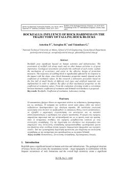 rockfalls: influence of rock hardness on the trajectory of falling rock