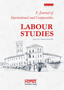 E-Journal of International and Comparative LABOUR STUDIES