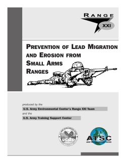 Prevention of Lead Migration and Erosion from Small Arms Ranges