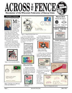 March - Wisconsin Federation of Stamp Clubs