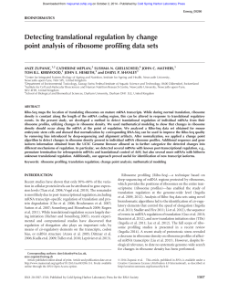 Detecting translational regulation by change point analysis