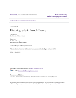 Historiography in French Theory