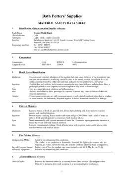 copper oxide MSDS