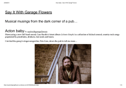 Say It With Garage Flowers