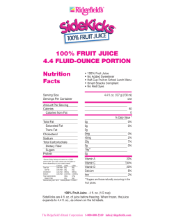 100% Fruit Juice 4.4 Fluid-Ounce POrtiOn