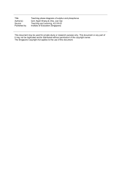 teaching phase diagrams of sulphur and phosphorus