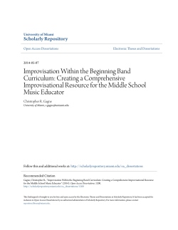 Improvisation Within the Beginning Band Curriculum