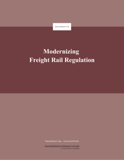 Modernizing Freight Rail Regulation