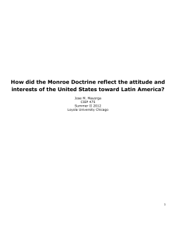How did the Monroe Doctrine reflect the attitude and interests of the